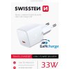 SWISSTEN MINI SÍŤOVÝ ADAPTÉR GaN USB-C 33W POWER DELIVERY