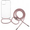 Púzdro FIXED Pure Neck s ružovou šnúrkou na krk pre Apple iPhone 12/12 Pro