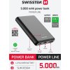 SWISSTEN Power Line Power Bank 5000 mAh 10W čierna