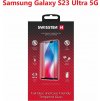 SKLO SWISSTEN PLNÉ LEPENIE, FAREBNÝ RÁM, POUZDRO SAMSUNG S918B GALAXY S23 ULTRA 5G ČERNÉ