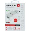 SWISSTEN SIEŤOVÝ ADAPTÉR SMART IC 2x USB 2,1 A POWER + DÁTOVÝ KÁBEL USB / LIGHTNING 1,2 M BIELÝ