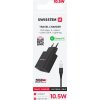 SWISSTEN SÍŤOVÝ ADAPTÉR SMART IC 2x USB 2,1A POWER + DATOVÝ KABEL USB / LIGHTNING 1,2 M ČERNÝ