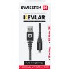 DÁTOVÝ KÁBEL SWISSTEN KEVLAR USB / LIGHTNING 1,5 M ANTRACIT