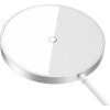 Magnetická bezdrôtová nabíjačka Baseus Simple Mini3 15W (strieborná)