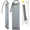 Baseus Enjoyment Series dokovacia stanica HD HUB typu C(PD/HD4K*2/VGA/RJ45/SD/TF/USB*3/Audio*1/Stand)Tmavo šedý