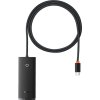 Baseus Lite Series Hub 4v1 USB-C na 4x USB 3.0 + USB-C, 1m (čierny)
