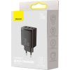 Nabíječka Baseus Compact Quick Charger, 2xUSB, USB-C, PD, 3A, 30W (czarna)