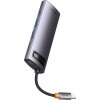 Dokovací stanice 6v1 Baseus řady StarJoy, USB-C na 3x USB 3.0 + HDMI + USB-C PD + RJ45