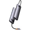 Dokovací stanice 6v1 Baseus řady StarJoy, USB-C na 3x USB 3.0 + HDMI + USB-C PD + RJ45