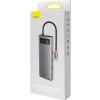 Dokovacia stanica 9v1 Baseus Metal Gleam Series, USB-C na 2x USB 3.0 + 2x HDMI + USB 2.0 + USB-C PD + Ethernet RJ45 + microSD/SD