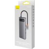 Dokovacia stanica 9v1 Baseus Metal Gleam Series, USB-C na 2x USB 3.0 + 2x HDMI + USB 2.0 + USB-C PD + Ethernet RJ45 + microSD/SD