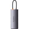 Dokovacia stanica 7v1 Baseus radu Metal Gleam, USB-C na 3x USB 3.0 + 2x HDMI + USB-C PD + Ethernet RJ45