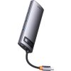 Dokovacia stanica 7v1 Baseus radu Metal Gleam, USB-C na 3x USB 3.0 + 2x HDMI + USB-C PD + Ethernet RJ45