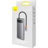 Dokovacia stanica 7v1 Baseus radu Metal Gleam, USB-C na 3x USB 3.0 + 2x HDMI + USB-C PD + Ethernet RJ45