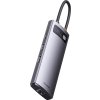 Dokovacia stanica 7v1 Baseus radu Metal Gleam, USB-C na 3x USB 3.0 + 2x HDMI + USB-C PD + Ethernet RJ45