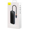Dokovacia stanica 5v1 Baseus radu AcmeJoy USB-C na 2xUSB 3.0 + USB 2.0 + USB-C PD + RJ45 (tmavo šedý)