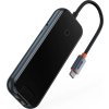 Dokovacia stanica 5v1 Baseus radu AcmeJoy USB-C na 2xUSB 3.0 + USB 2.0 + USB-C PD + RJ45 (tmavo šedý)