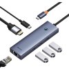 6v1 Hub Baseus UltraJoy USB-C do HDMI4K@30Hz1+3xUSB 3.0+PD+RJ45 (vesmírne šedá)