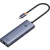 6v1 Hub Baseus UltraJoy USB-C do HDMI4K@30Hz1+3xUSB 3.0+PD+RJ45 (vesmírne šedá)