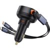 Car Charger Baseus Enjoyment USB-C with USB-C kábel a Lightning 60W (black)