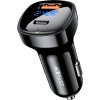 Nabíjačka do auta Acefast B4, 66 W, USB-C + USB, s displejom (čierna)