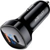 Nabíjačka do auta Acefast B4, 66 W, USB-C + USB, s displejom (čierna)
