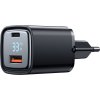 Nabíjačka McDodo CH-1701 33W s USB-C a USB-A s displejom (čierna)