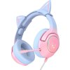 Herní sluchátka ONIKUMA K9 Pink/Blue