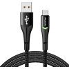 Kábel USB na USB-C Mcdodo Magnificence CA-7960 LED, 1m (čierny)