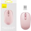 Bezdrôtová myš Baseus F01B Tri-mode 2.4G BT5.0 1600 DPI (ružová)