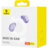 Bezdrôtové slúchadlá Baseus Bowie WM02 TWS, Bluetooth 5.0 (fialová) OS