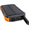 Choetech B659 Solárna powerbanka s indukčným nabíjaním 2x USB 10000mAh Qi 5W (čierno-oranžová)