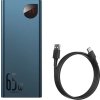 Powerbanka Baseus Adaman Metal 20000mAh PD QC 3.0 65W 2xUSB USB-C micro USB (modrá)