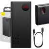 Powerbanka Baseus Adaman Metal, 20000mAh, 2xUSB, USB-C, Lightning, microUSB 22,5W (černá)