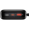Powerbanka Baseus Qpow PRO s kabelem Lightning, portem USB-C a USB 20000 mAh, 20 W (černá)