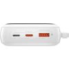 Powerbanka Baseus Qpow PRO s káblom, 20000mAh, 22,5W (biela)