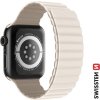SWISSTEN ŘEMÍNEK PRO APPLE WATCH SILIKONOVÝ - MAGNETIC 38 / 40 / 41 mm BÍLÁ / CAPPUCCINO