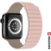 SWISSTEN ŘEMÍNEK PRO APPLE WATCH SILIKONOVÝ - MAGNETIC 42 / 44 / 45 / 49 mm RŮŽOVO/CAPPUCCINO