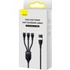 Baseus cable 3in1 Flash II USB + USB-C - Lightning + USB-C + microUSB 1,5 m 3,5A black 100W