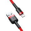 Baseus Cafule USB Lightning kabel 2,4A 0,5m - červený