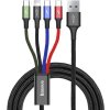 Baseus Fast USB kábel 4v1 2xUSB-C / Lightning / Micro 3,5 A 1,2 m - čierny
