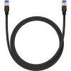 Opletený síťový kabel cat.7 Baseus Ethernet RJ45, 10Gbps, 1m (černý)