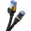Opletený síťový kabel cat.7 Baseus Ethernet RJ45, 10Gbps, 1m (černý)
