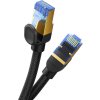 Opletený síťový kabel cat.7 Baseus Ethernet RJ45, 10Gbps, 25m (černý)