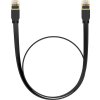 Baseus Cat 7 UTP Ethernetový kábel RJ45 plochý 0,5 m čierny