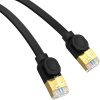 Baseus Cat 7 UTP Ethernetový kabel RJ45 plochý 0,5 m černý