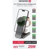 SWISSTEN skládací bezdrátová nabíječka MAGFOLD 3v1 25W ČERNÁ (kompatibilní s MagSafe)