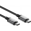 Rýchly nabíjací kábel Rocoren USB-C na USB-C Retro Series 3m 100W (sivý)