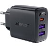 Sieťová nabíjačka Acefast A57 GaN 2xUSB-A+USB-C PD35W EU (čierna)