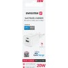 SWISSTEN SÍŤOVÝ ADAPTÉR GaN 1x USB-C 20W PD A 1x USB-A 18W QC BÍLÝ